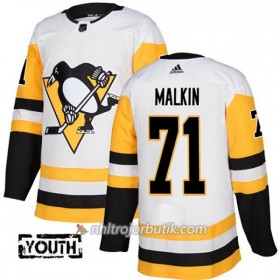 Barn Ishockey Pittsburgh Penguins Tröja Evgeni Malkin 71 Adidas 2017-2018 Vit Authentic